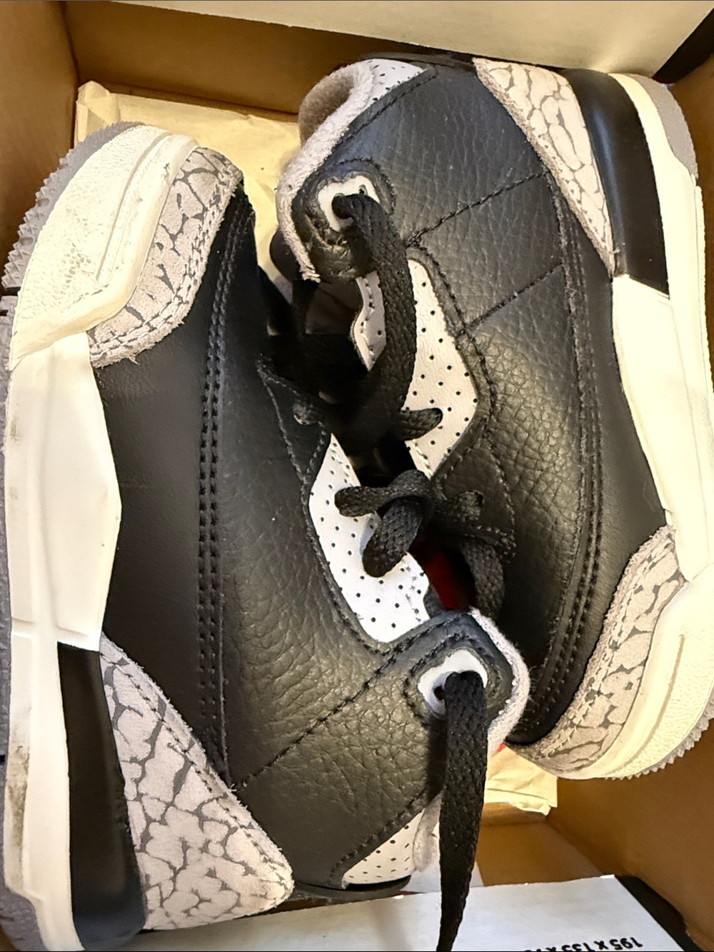 Jordan Kids Black and White Retro-Style Sneakers